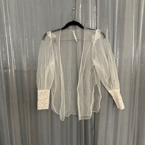 sheer long sleeve top